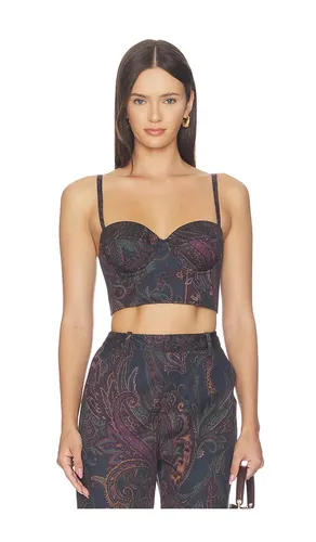 Sonya Bralette in Midnight Multi Lux Paisley in Multi. - size XS (also in S, M, L) - L'AGENCE - Modalova