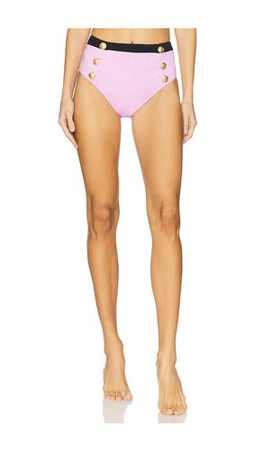 Vanessa Colorblock Chic High Waisted Bikini Bottom in Lavender. - size L (also in M, S, XS) - L'AGENCE - Modalova