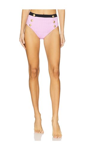 Vanessa Colorblock Chic High Waisted Bikini Bottom in Lavender. - size L (also in XL) - L'AGENCE - Modalova