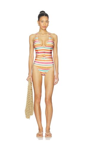 Plunge One Piece in Peach,Orange. - size S (also in XS, XL) - L'AGENCE - Modalova