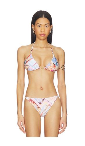 Kristin Postcard Print Bikini Tri Slider Bra in Blush. - size S (also in XS, M, L) - L'AGENCE - Modalova