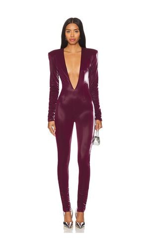 Jumpsuit With Plunging Neckline in Wine. - size S (also in XS) - LaQuan Smith - Modalova