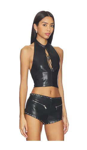 X REVOLVE Stella Faux Leather Keyhole Halter Top in . - size L (also in M, S) - LAMARQUE - Modalova