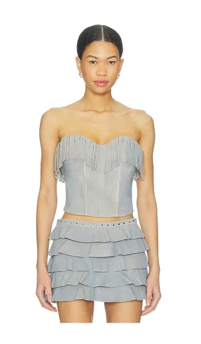 X REVOLVE Gianni Fringed Suede Bustier Top in . Size L. Also in M, XL, XS - LAMARQUE - Modalova