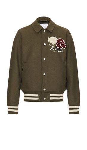 Felipe Varsity Wool Jacket in Olive. - size L (also in M, S) - Les Deux - Modalova