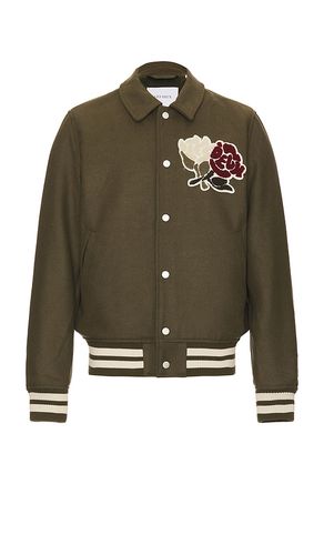 Felipe Varsity Wool Jacket in Olive. - size L (also in M, S, XL/1X) - Les Deux - Modalova