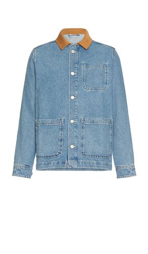 Layton Washed Denim Overshirt 2.0 in Blue. - size L (also in M, S, XL/1X) - Les Deux - Modalova