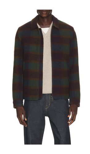 Check Wool Zipper Coach Jacket in Green. - size L (also in M, S, XL/1X) - Les Deux - Modalova