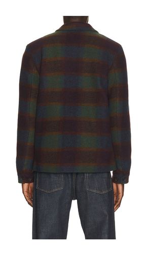 Check Wool Zipper Coach Jacket in Green. - size L (also in M, S, XL/1X) - Les Deux - Modalova