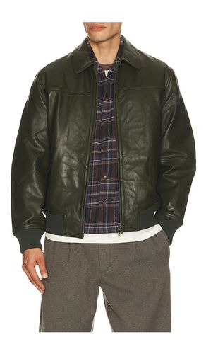 Leather Varsity in Green. - size L (also in M, S, XL/1X) - Les Deux - Modalova