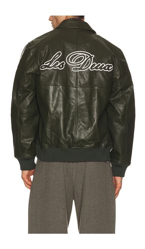 Leather Varsity in Green. - size L (also in M, S, XL/1X) - Les Deux - Modalova