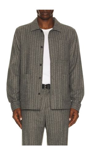 Layton Pinstripe Mouline Overshirt in Grey. - size S (also in M, L, XL/1X) - Les Deux - Modalova