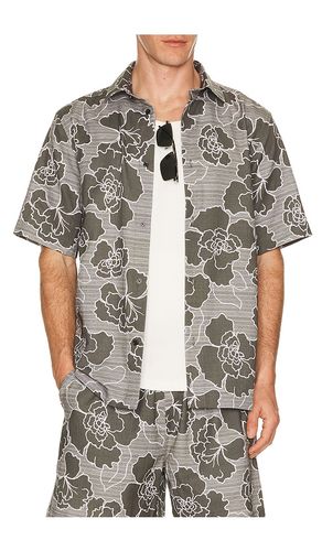 Charlie Poppy All Over Print Shirt in Olive. - size L (also in M, S) - Les Deux - Modalova