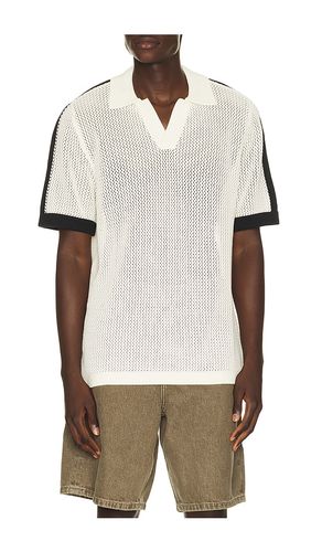 Logo Grid Knitted Polo in Ivory. - size L (also in M, S, XL/1X) - Les Deux - Modalova