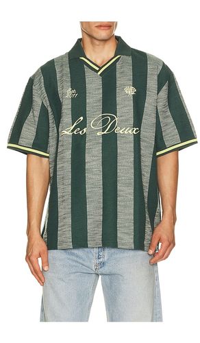 Stripe Jacquard Football Jersey in Green. - size L (also in M, S) - Les Deux - Modalova