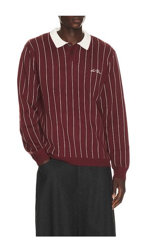 Signature Knitted Long Sleeve Polo in Red. - size S (also in M, L, XL/1X) - Les Deux - Modalova