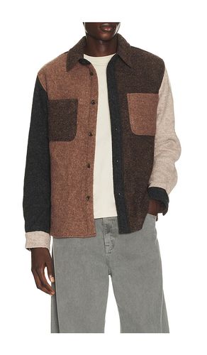 Wool Colourblock Overshirt in Brown. - size L (also in M, S, XL/1X) - Les Deux - Modalova