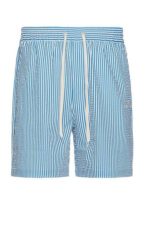 Stan Stripe Seersucker Swim Shorts in Blue. - size S (also in XL/1X) - Les Deux - Modalova