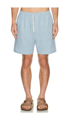Stan Stripe Seersucker Swim Shorts in Baby Blue. - size S (also in M, XL/1X, L) - Les Deux - Modalova