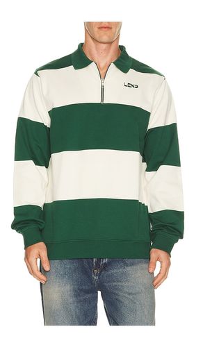 Block Stripe Zip Rugby in . Size S. Also in M, L, XL/1X - LEND - Modalova