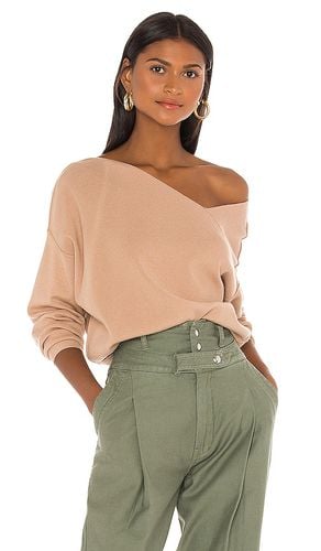 Favorite Off Shoulder Sweater in Tan. - size M (also in L, S, XL, XS) - Line & Dot - Modalova