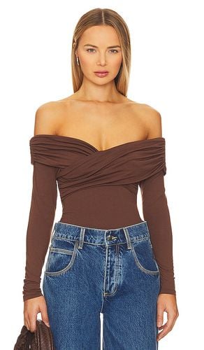 Cocoa off shoulder top en color marrón talla S en - Brown. Talla S (también en L) - Line & Dot - Modalova