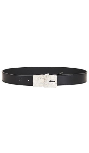 Denim Fragment Leather Belt in Black. - size L (also in M, S) - LEJE - Modalova