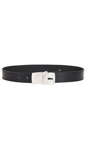 Denim Fragment Leather Belt in Black. - size M (also in S) - LEJE - Modalova