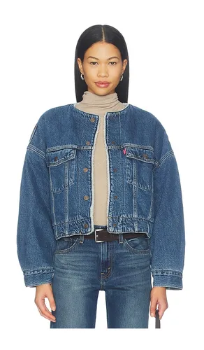 Collarless Crop Sherpa Trucker in . Size L. Also in M, S, XS - LEVI'S - Modalova