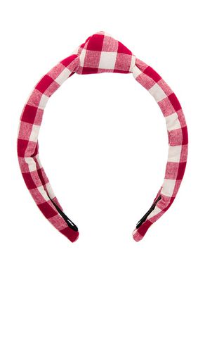 Kids Gingham Knotted Headband in Red - Lele Sadoughi - Modalova