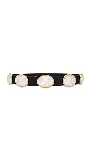 Oval Pearl Station Belt in Black. - size L/XL (also in S/M) - Lele Sadoughi - Modalova