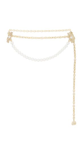 Cinturón daisy chain en color oro metálico talla all en - Metallic Gold. Talla all - Lele Sadoughi - Modalova