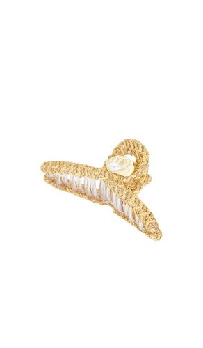 Raffia shell claw clip in color neutral size all - Lele Sadoughi - Modalova