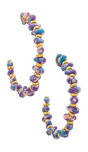 Aros candy beaded en color morado talla all en - Purple. Talla all - Lele Sadoughi - Modalova