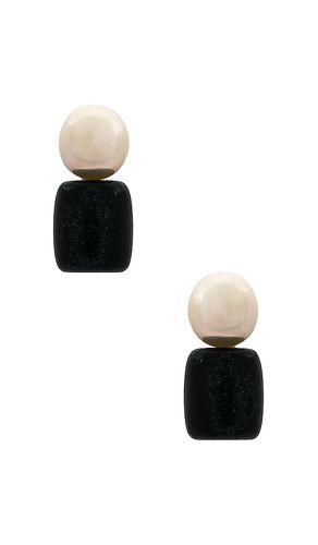 Pendientes pebble en color negro, blanco talla all en - Black,White. Talla all - Lele Sadoughi - Modalova