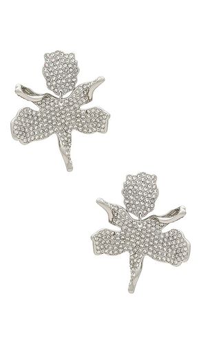 Pendientes pequeños de paper lily en color plateado metálico talla all en - Metallic Silver. Talla all - Lele Sadoughi - Modalova