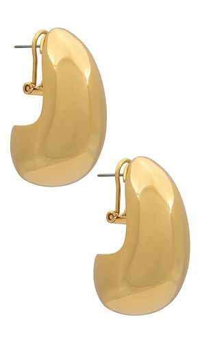 Pendientes de aro con clip dome en color oro metálico talla all en - Metallic Gold. Talla all - Lele Sadoughi - Modalova