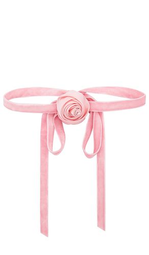 Gargantilla de cinta de seda rosette en color rosado talla all en - Pink. Talla all - Lele Sadoughi - Modalova