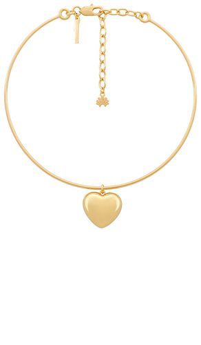 Gargantilla heart en color oro metálico talla all en - Metallic Gold. Talla all - Lele Sadoughi - Modalova