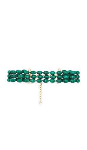Collar tipo gargantilla triple row diana en color verde talla all en - Green. Talla all - Lele Sadoughi - Modalova