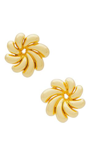 Pendientes pinwheel flower button en color oro metálico talla all en - Metallic Gold. Talla all - Lele Sadoughi - Modalova