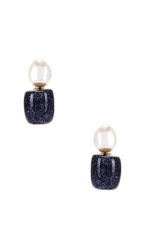 Pendientes pebble stud en color negro, blanco talla all en - Black,White. Talla all - Lele Sadoughi - Modalova