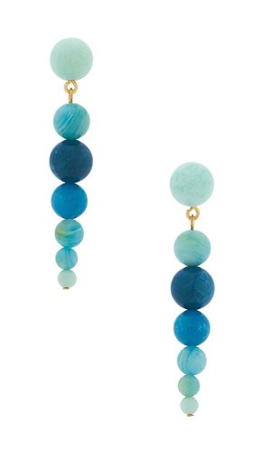 Riviera linear drop earrings in color teal size all - Lele Sadoughi - Modalova