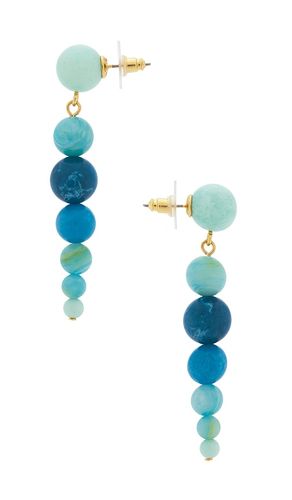 Riviera linear drop earrings in color teal size all - Lele Sadoughi - Modalova
