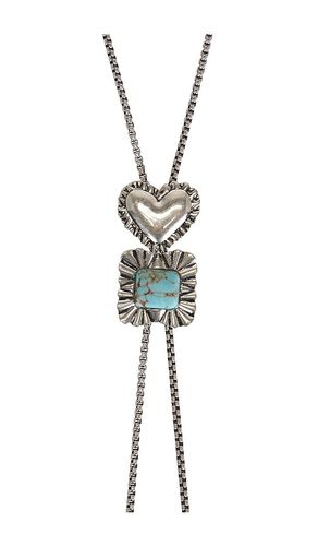 Ruffle Heart Bolo Necklace in - Lele Sadoughi - Modalova