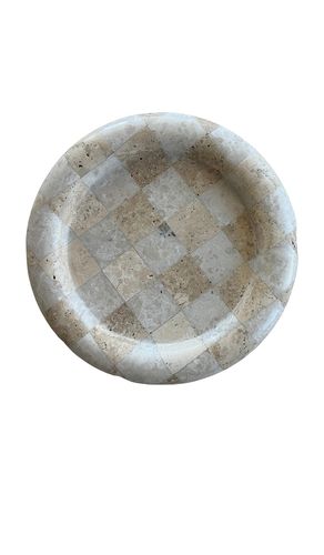 Travertine Checkered Tray in - Lauren Elizabeth - Modalova
