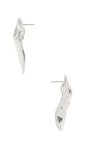 Hera hammered earrings in color metallic silver size all - LELET NY - Modalova