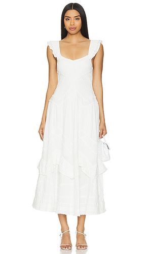 Vestido midi brin en color blanco talla L en - White. Talla L (también en M, XL, XS, XXS) - LoveShackFancy - Modalova