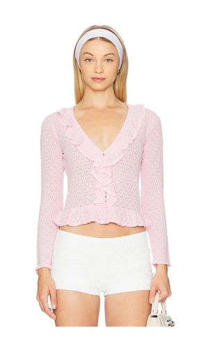 Nilah Cardigan in Pink. - size L (also in M, S, XL, XS) - LoveShackFancy - Modalova