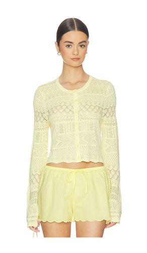 Brigette Cardigan in Lemon. - size L (also in M, S, XL, XS) - LoveShackFancy - Modalova
